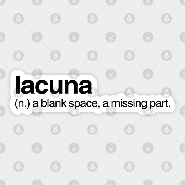 Lacuna Sticker by Onomatophilia